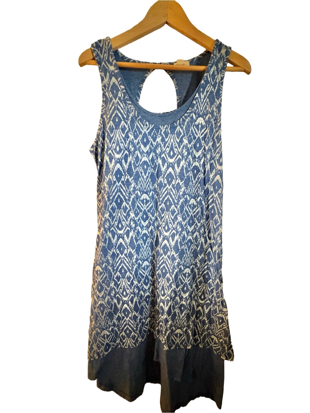 Blue & White Sleeveless Mod-O-Doc Dress